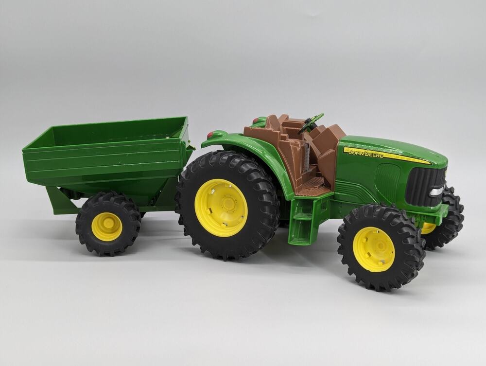 Ertl John Deere 10" Tractor Model 35024PW & Plastic Ertl Farm Wagon